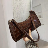 Women's Retro Casual Leather Shoulder Bag with Chain Handbag