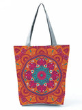 Geometry Printed Handbag Classic Lady Large Capacity Reusable Shopping Bag