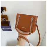 Women's Small Square Shoulder Messenger Bag Casual PU Leather Crossbody Bag