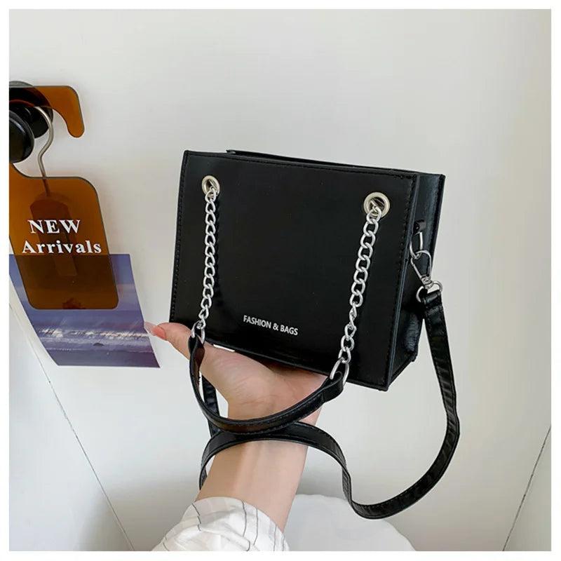 Women's Small Square Shoulder Messenger Bag Casual PU Leather Crossbody Bag