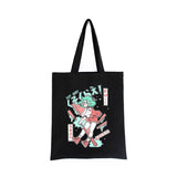 Japanese Gothic Bear Canvas Bag Dark Punk Hip-Hop Shopper Handbag