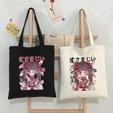 Japanese Gothic Bear Canvas Bag Dark Punk Hip-Hop Shopper Handbag
