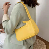 Retro PU Leather Shoulder Totes Top Bags Female Small Clutch