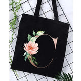 Alphabet Print Bridesmaid Totes Canvas Shopping Bags Bridal Bachelorette
