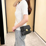 Embroidery Chain Cross-body Bag PU Leather Messenger Bag