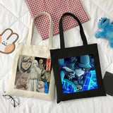 Akudama Drive Anime Canvas Bag Goth Punk Large Capacity Ladies Bag Vintage Tote