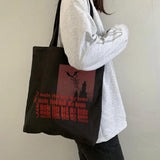 Dark Canvas Gothic Shopper Bag Harajuku Shoulder Handbag