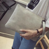 Women's Leather Envelope Clutch Evening Handbag