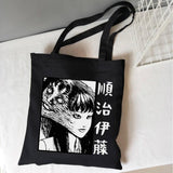 Japanese Tomie Female Bag Harajuku Gothic Canvas Horror Cartoon Shopper