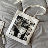 Japanese Tomie Female Bag Harajuku Gothic Canvas Horror Cartoon Shopper