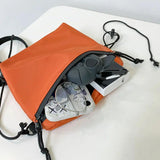 Nylon Summer Shoulder Bag Casual Solid Zipper Soft Crossbody Bag