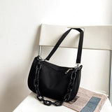 Waterproof Nylon Underarm Shoulder Bag for Women, Small Clutch