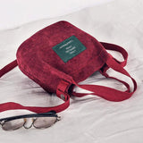 Mini Corduroy Shoulder Bag for Women Small Crossbody Bag