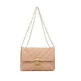 Embroidered Crossbody Bag Square Buckle Handbag