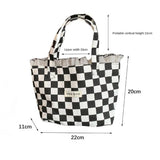 Canvas Lace Women's Handbag Plaid Shoulder Bag