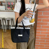 Canvas Lace Women's Handbag Plaid Shoulder Bag