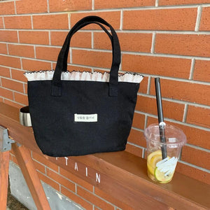 Canvas Lace Women's Handbag Plaid Shoulder Bag