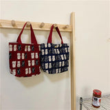 Vintage Lucky Cat Portable Lunch Bag for Women Girls Bento Handbags