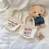 Women's Small Shoulder Bags Canvas Bento Handbags