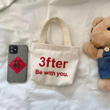 Women's Small Shoulder Bags Canvas Bento Handbags