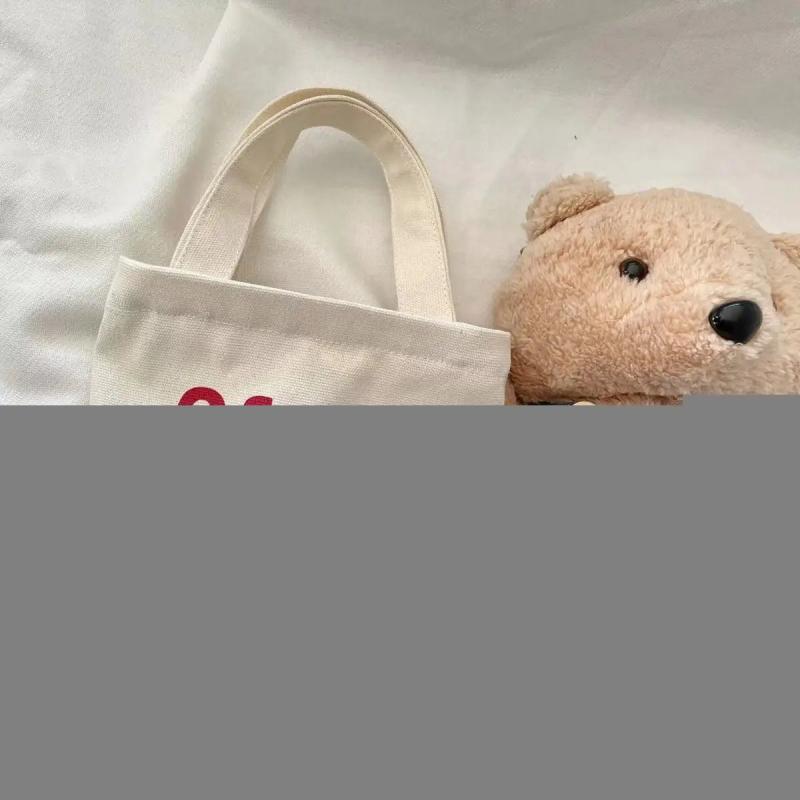 Women's Small Shoulder Bags Canvas Bento Handbags