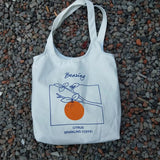 Orange Canvas Bag Artistic Female Vest Type Shoulder Bag