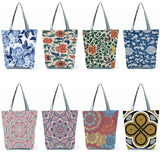 Floral Pattern Print Handbag Practical Tote Travel Beach Bag