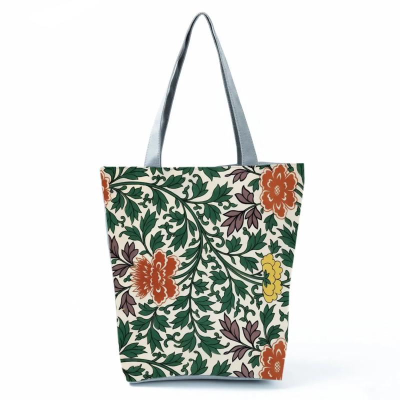 Floral Pattern Print Handbag Practical Tote Travel Beach Bag