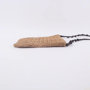 Straw Shoulder Crossbody Bag, Wild Mobile Phone Small Square Bag