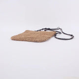 Straw Shoulder Crossbody Bag, Wild Mobile Phone Small Square Bag