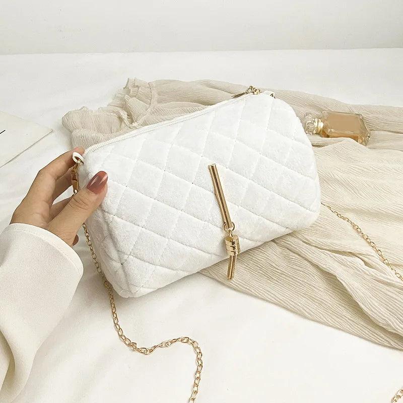 Women Large Capacity Fluffy Shoulder Bag - Handbags for Leisure