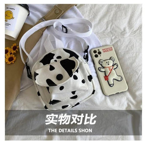 Canvas Crossbody Bag Small Shoulder Handbags Solid Zipper Purse