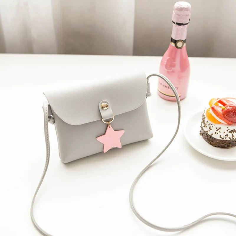 One Shoulder Bag Women's Handbag with Pentagon Star Pendant