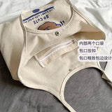 Large Capacity Women Reusable Shopping Beach Bag Canvas Vest Shoulder Bags