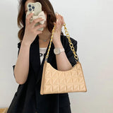 Diamond Texture Chain Handbag Shoulder Bag