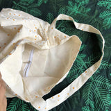 Vintage Daisy Floral Cotton Bag for Women