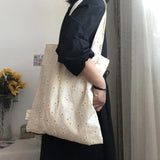 Vintage Daisy Floral Cotton Bag for Women