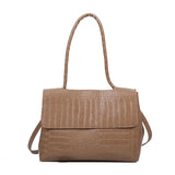 Crocodile Pattern Large Shoulder Bag Women Handbag