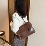 Crocodile Pattern Large Shoulder Bag Women Handbag