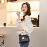 Retro Crocodile Shoulder Bag Chain Crossbody Women Handbag