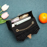 Retro Crocodile Shoulder Bag Chain Crossbody Women Handbag
