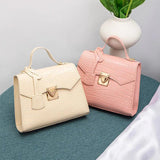 Retro Crocodile Shoulder Bag Chain Crossbody Women Handbag