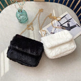 Winter Plush Faux Fur Crossbody Bag