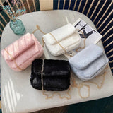Winter Plush Faux Fur Crossbody Bag