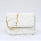 Winter Plush Faux Fur Crossbody Bag