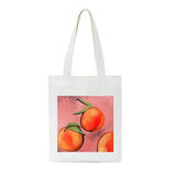 Peach Print Harajuku Bag Large-Capacity Canvas Vintage Cartoon Ulzzang