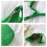 Winter Quilting Women's Shoulder Bags Nylon Hobos Small Purse Messenger Bag