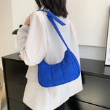 Winter Quilting Women's Shoulder Bags Nylon Hobos Small Purse Messenger Bag