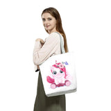 Animal Print Tote Bag Unicorn Elephant Handbag Women Shoulder Bag