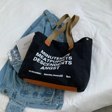 Vintage Canvas Bag Women Large Capacity Shopping Handbag